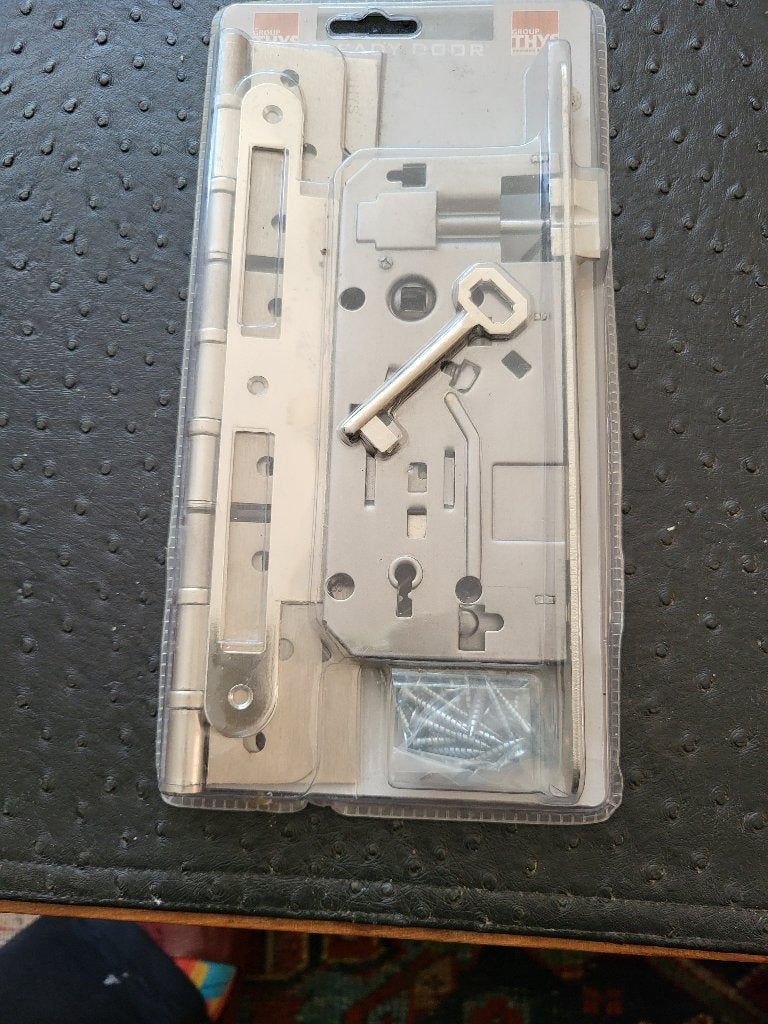 Thys insteekslot met sleutel en scharnieren, Doe-het-zelf en Bouw, Hang- en Sluitwerk, Ophalen of Verzenden, Nieuw, Inox, Slot