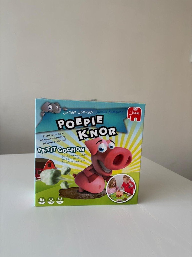 Poepie Knor (gezelschapsspel vanaf 3 jaar), Een of twee spelers, Ophalen, Zo goed als nieuw, Jumbo