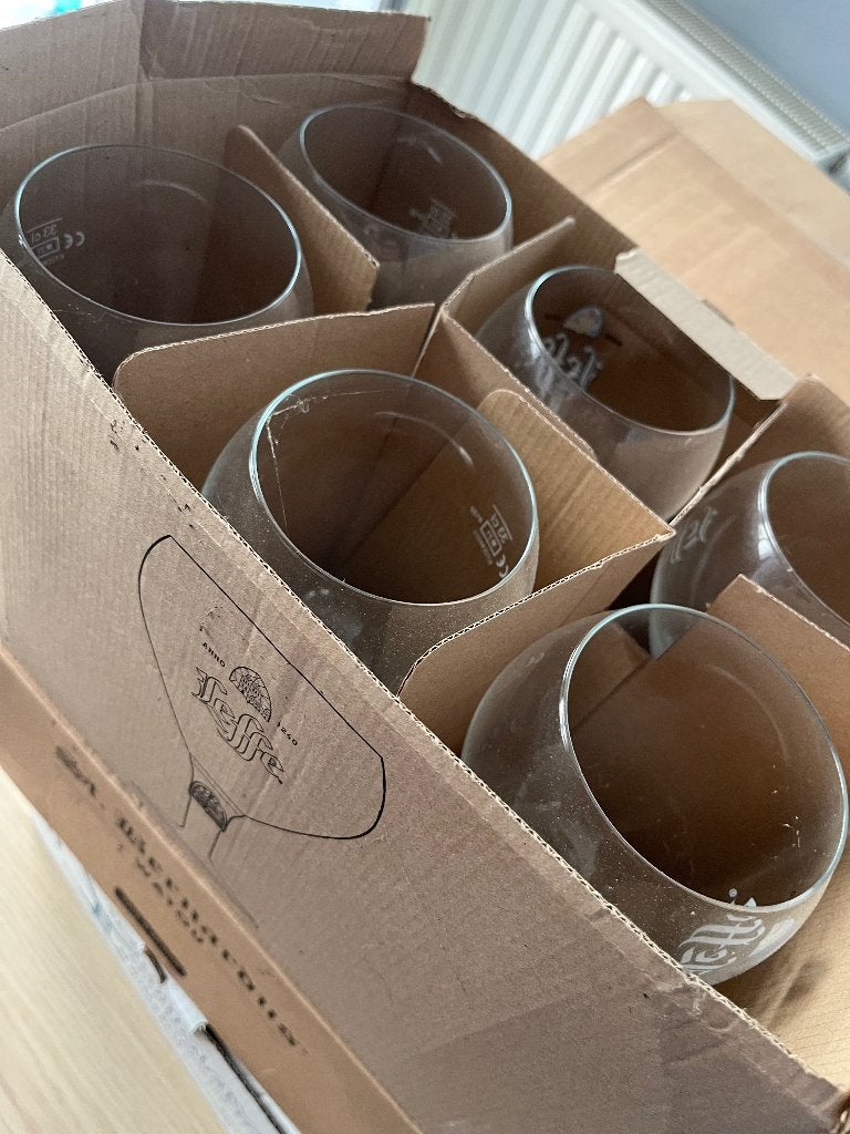 Bierglas 6x Leffe, 4x Sint Bernardus en 6x Chimay, Verzamelen, Ophalen, Nieuw, Bierglas