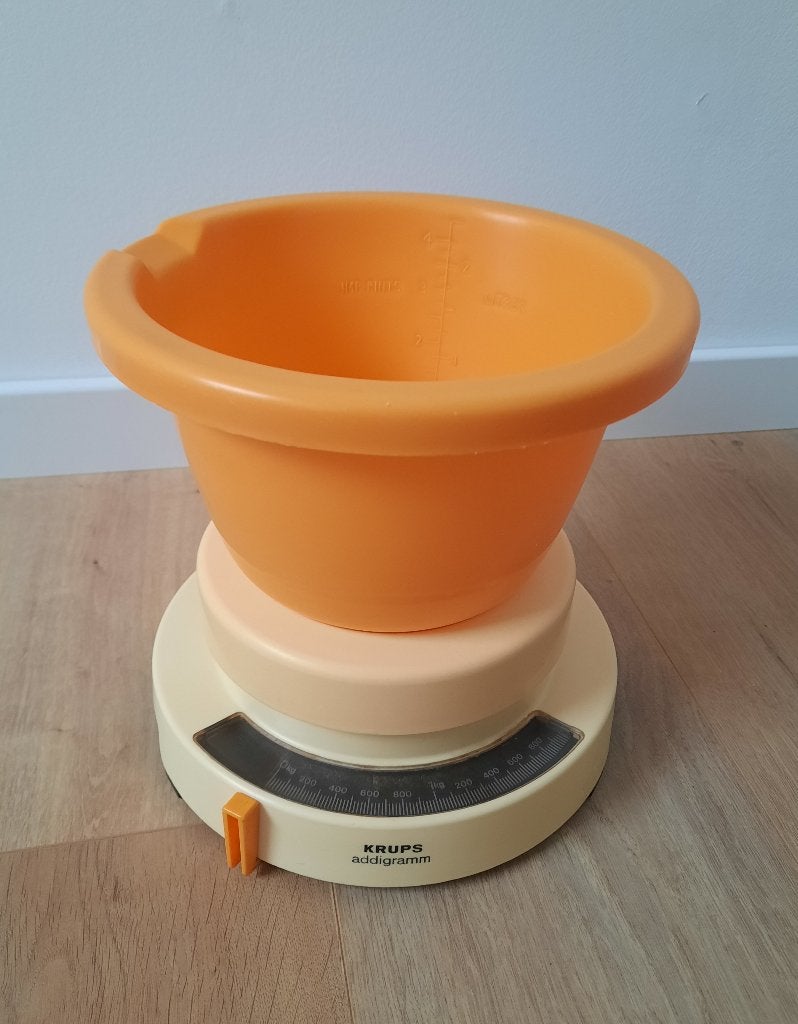 Vintage Krups weegschaal, Elektronische apparatuur, Ophalen, Gebruikt, Keukenweegschaal, Analoog