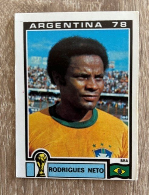Panini Argentina 78 Sticker n249 Rodrigues Neto, Enlèvement ou Envoi, Comme neuf, Autocollant