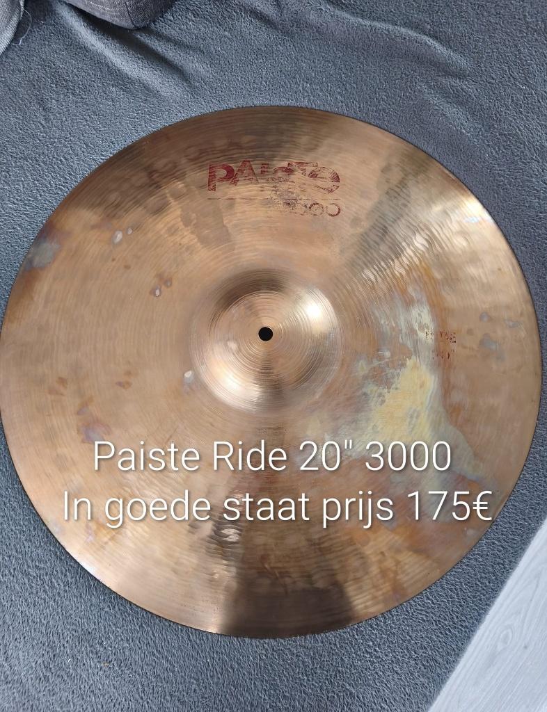 Drums - cymbaal paiste ride, Muziek en Instrumenten, Drumstellen en Slagwerk, Gebruikt, Overige merken, Ophalen of Verzenden