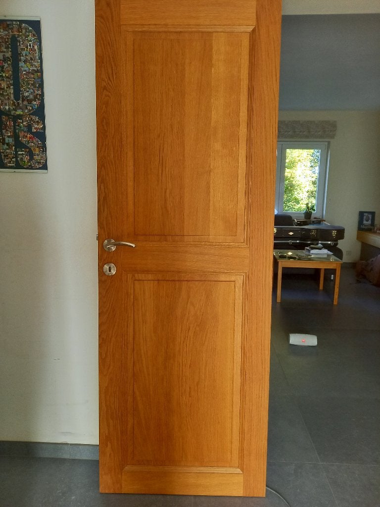Porte en chêne massif - poussant droit, Enlèvement, Utilisé