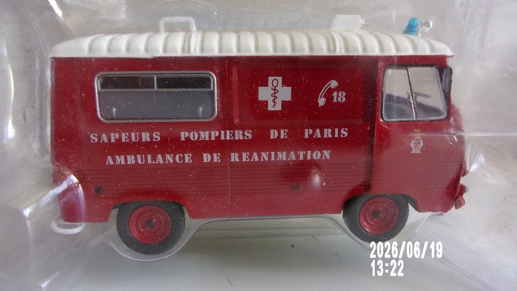 PEUGEOT J7 REA POMPIERS de PARIS.1/43 HACHETTE NEUF,SCELLE, Enlèvement ou Envoi, Comme neuf, Voiture, Autres marques