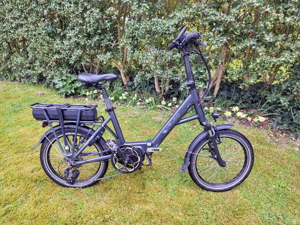 Veloci Hopper elektrische plooifiets met middenmotor, 20 inch of meer, Gebruikt, Versnellingen, Totaal opvouwbaar