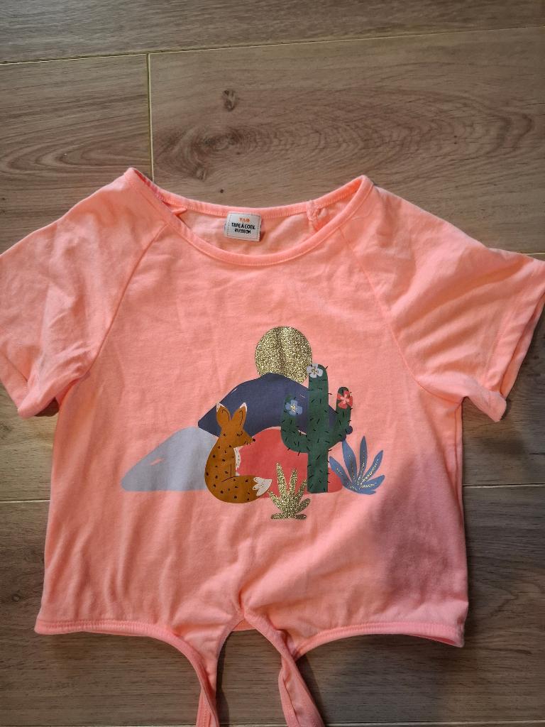 T-shirt fille - croc top, Ophalen of Verzenden, Zo goed als nieuw, Tape à l'oeil, Meisje