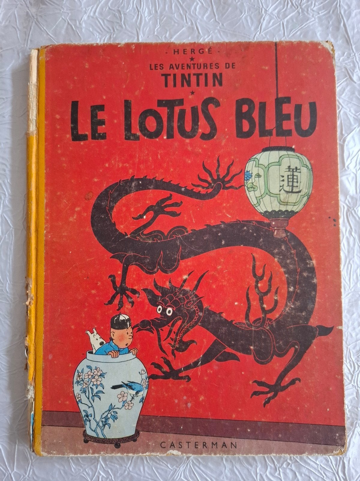 Stripboek | Hergé | Blauwe lotus | Kuifje | 2de editie | 194, Gelezen, Eén stripboek, Ophalen of Verzenden, Hergé