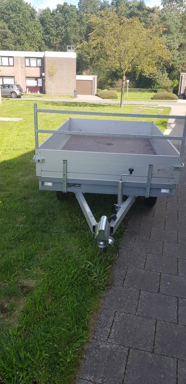 Aanhangwagen Dubbel as ongeremd 750 kg aluminiu, Ophalen, Zo goed als nieuw
