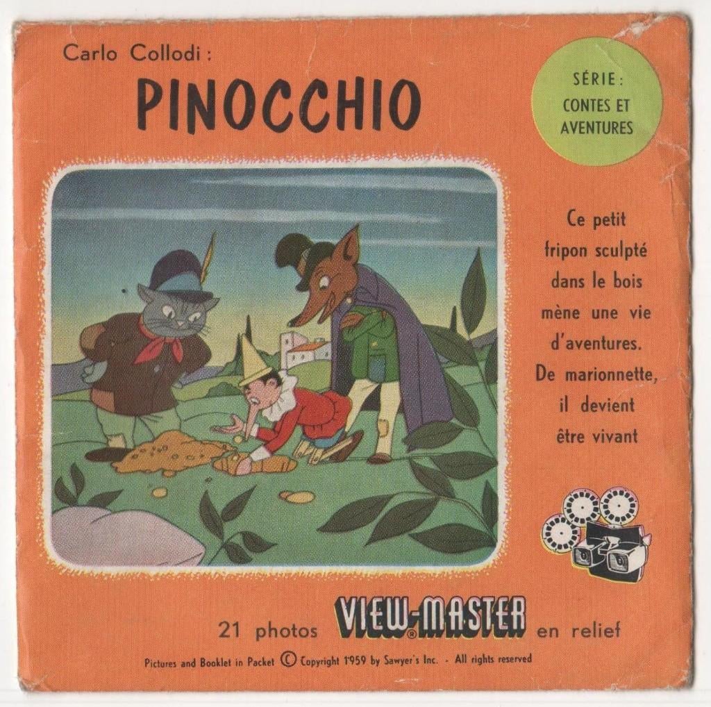 View-master Pinocchio B 311 Boekje in het Frans, Antiek en Kunst, Antiek | Speelgoed, Ophalen of Verzenden