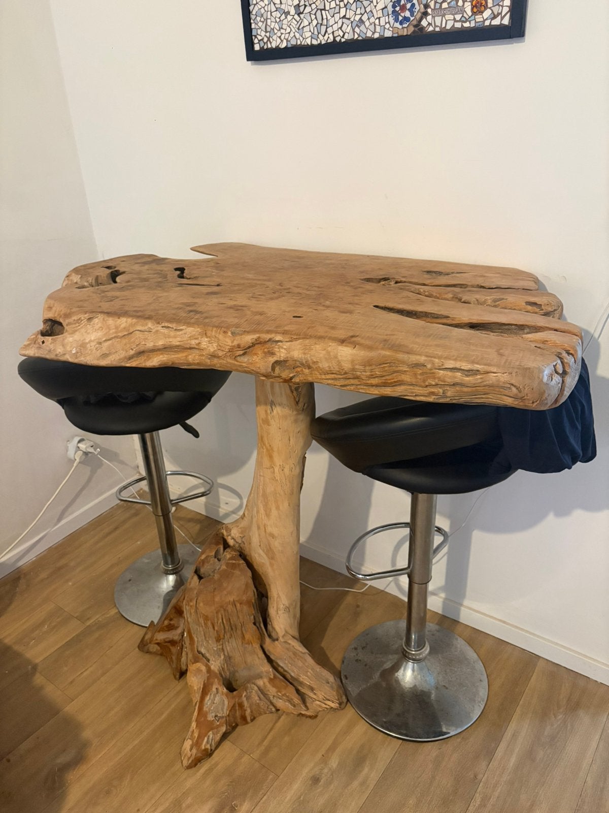 Teak wortel tafel, Ophalen, Zo goed als nieuw