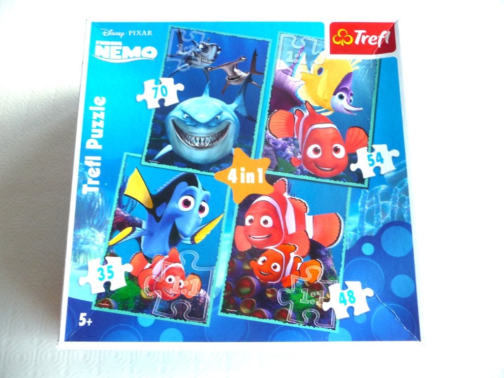 Puzzel : NEMO (4 in 1), Ophalen of Verzenden, Zo goed als nieuw, 4 tot 6 jaar