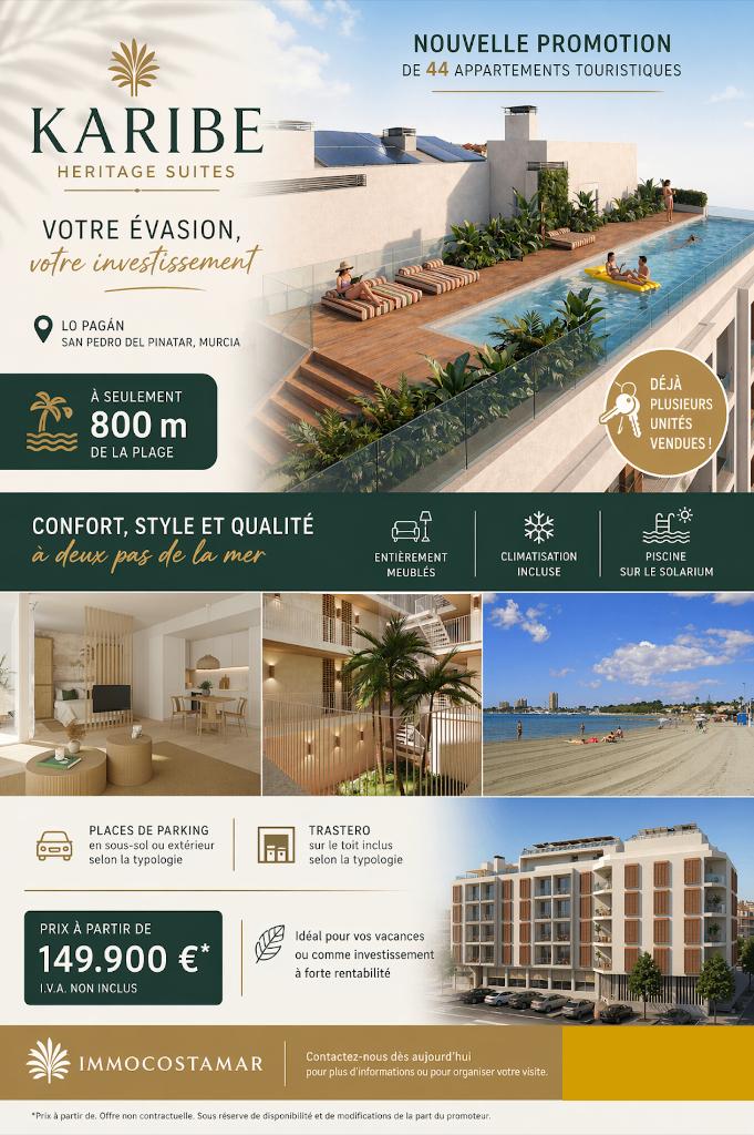 appartement et rentabiliser a vendre en espagne, Immo, Étranger, Village, 48 m², 1 pièces, Appartement