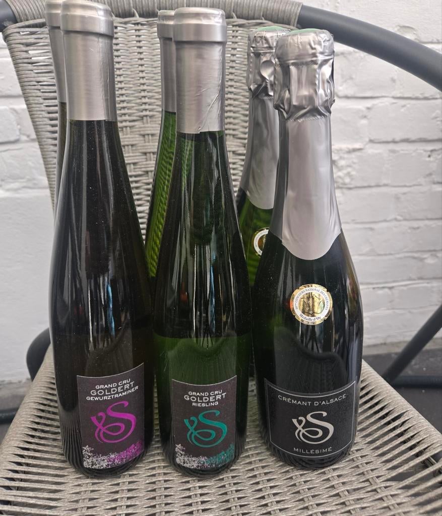 caisse 6 bouteilles de vin d'alsace 2015-2023, Enlèvement ou Envoi, Neuf, France, Vin blanc