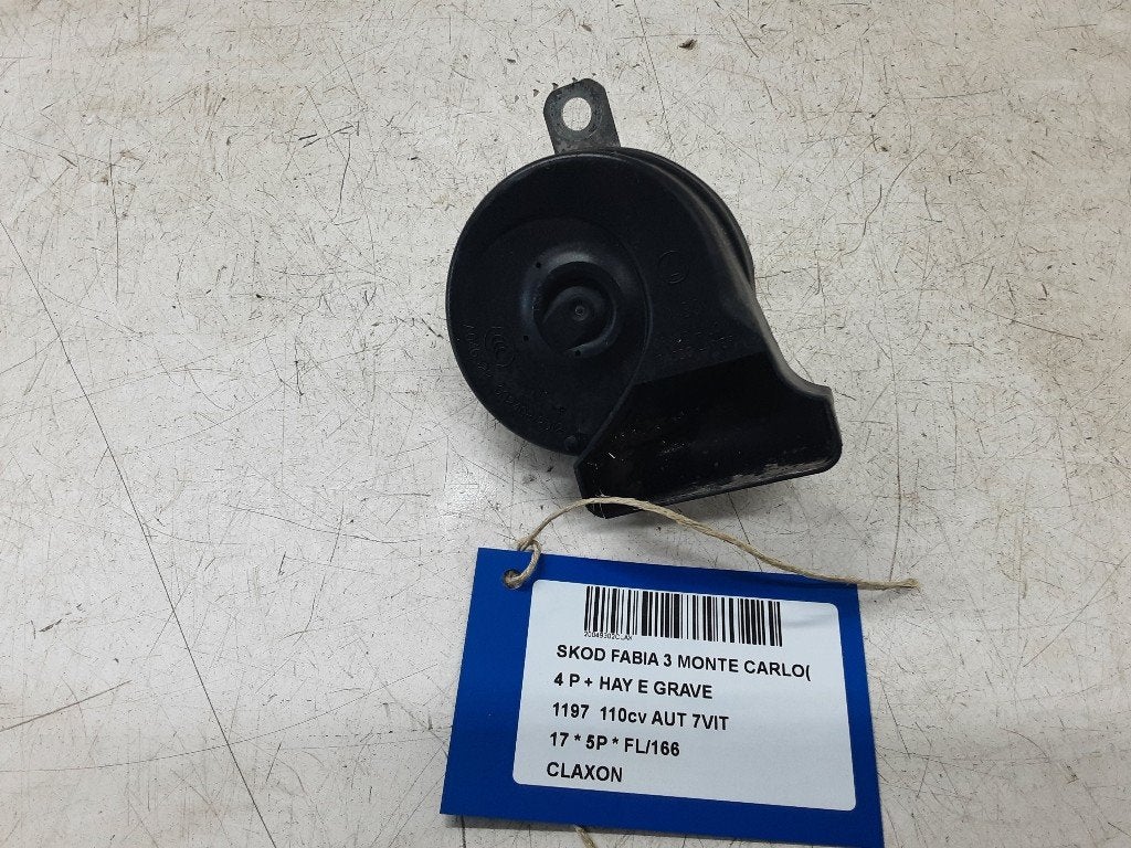 AVERTISSEUR/KLAXON Skoda Fabia III (NJ3) (01-2014/06-2021), Mevr. I. Hauben, Utilisé, Skoda, Rue de l'Espoir 34 34
4030  GRIVEGNÉE, BE