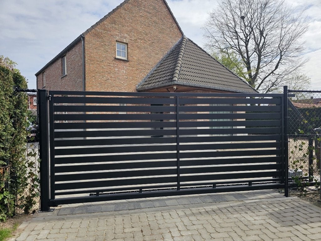 Nieuwe schuifpoort: Adelaide in 4 en 5m compleet! 2 Hoogtes!, Tuin en Terras, Tuinpoorten, Staal, Schuifpoort, Nieuw, Ophalen of Verzenden