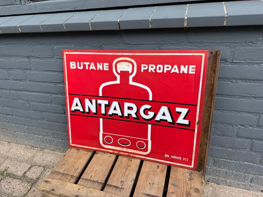 Antargaz emaille reclamebord, Ophalen of Verzenden