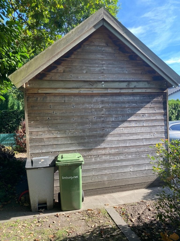 Houten tuinhuis te koop - Regio Hasselt, Enlèvement, Utilisé, Abri de jardin, Bois