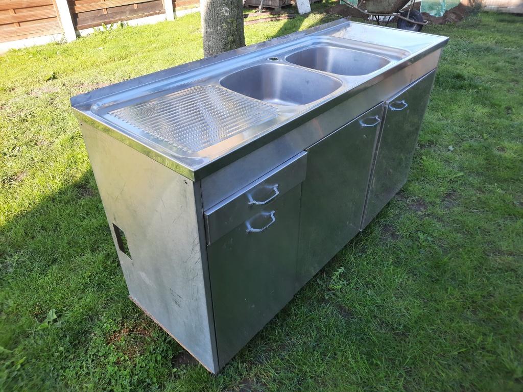 Gootsteen, afwasbak, RVS, Inox, Ophalen, Gebruikt, 100 tot 150 cm, Minder dan 100 cm