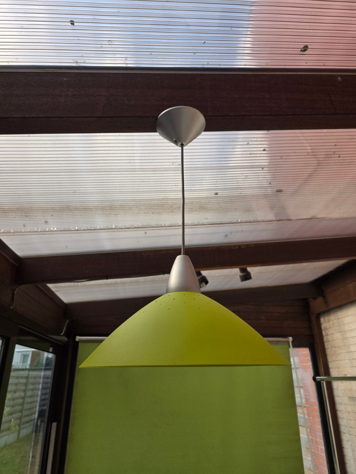 Groen Plafondlamp, Huis en Inrichting, Lampen | Plafondlampen, Modern, Groen, Zo goed als nieuw, Plafondlamp