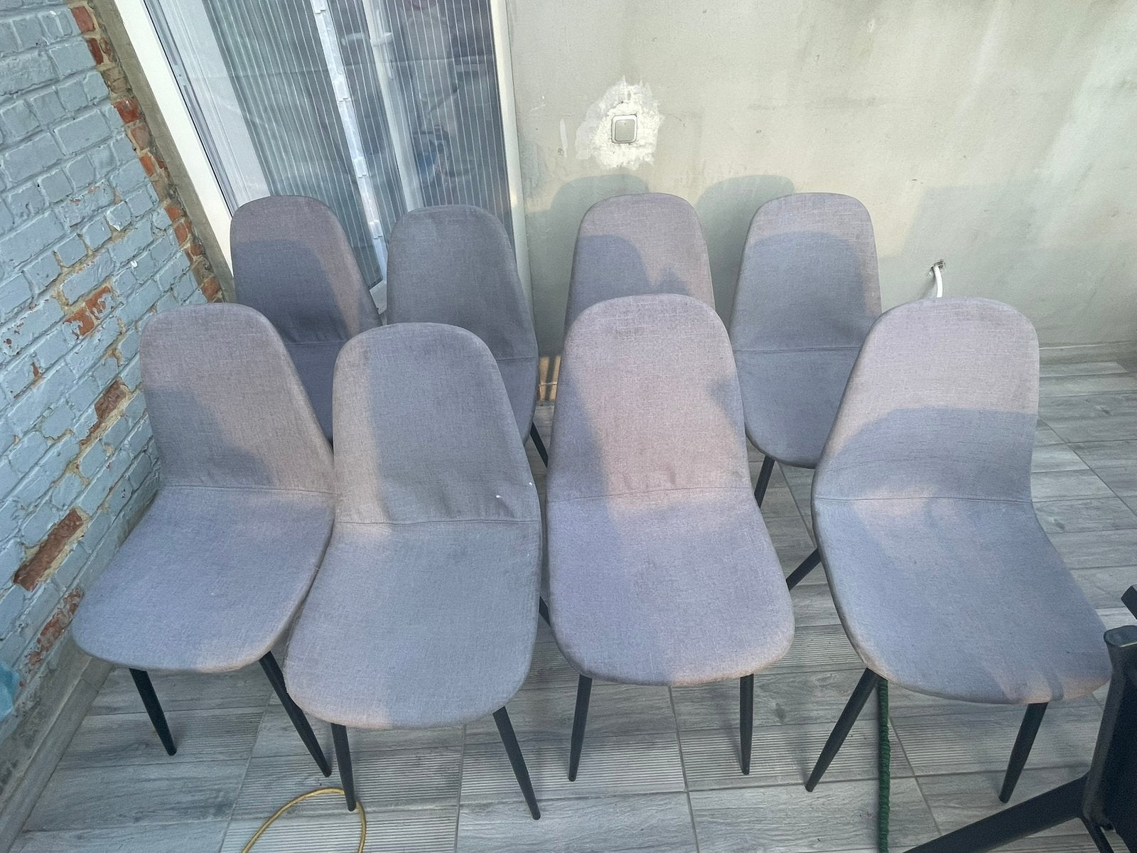 8 chaises couleur gris, Maison & Meubles, Chaises, Gris, Enlèvement, Tissus, Cinq, Six Chaises ou plus