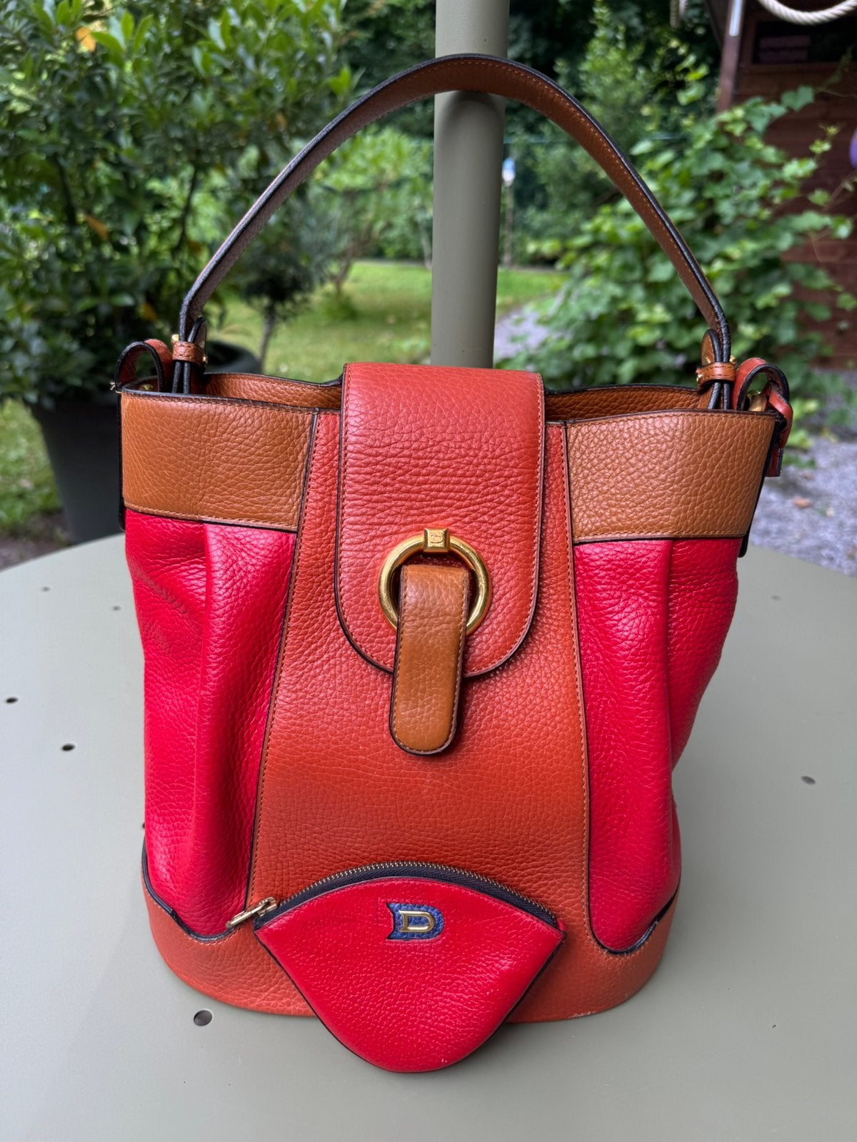Delvaux Rafale met geldbeugel!, Handtassen en Accessoires, Verzenden, Gebruikt, Rood