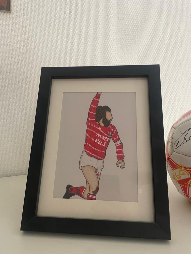 Illustration Éric Gerets - Standard de Liège - Pièce Unique, Enlèvement ou Envoi, Comme neuf, Panneau publicitaire