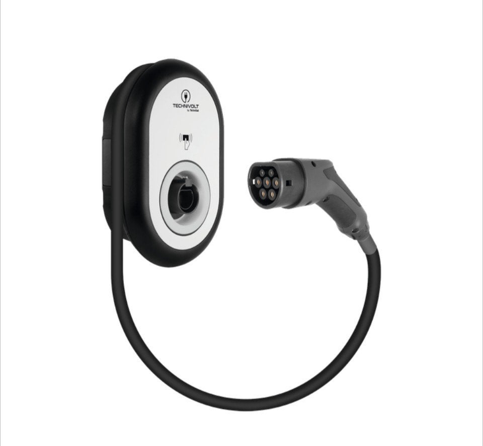 Technivolt 101 E-Auto Laadstation | 11kW | Vaste Stekker Typ, Ophalen, Laadkabel