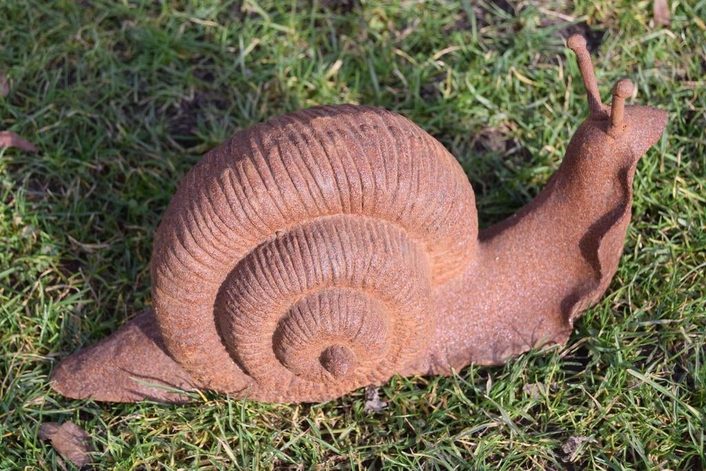 GROTE GIETIJZEREN SLAK, Tuin en Terras, Tuinbeelden, Ophalen of Verzenden, Nieuw, Overige materialen, Dierenbeeld