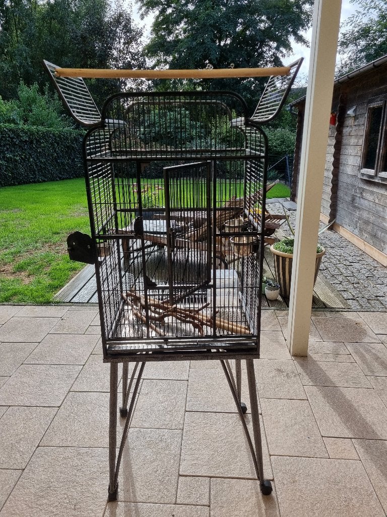 papegaai of parkieten kooi, Dieren en Toebehoren, Ophalen, Gebruikt, Metaal, Vogelkooi