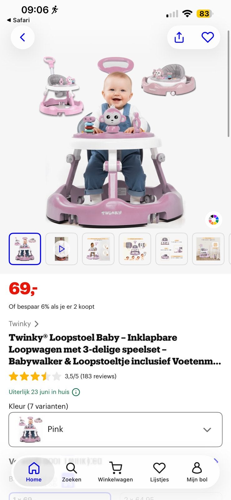 Loop stoel, Ophalen, Gebruikt
