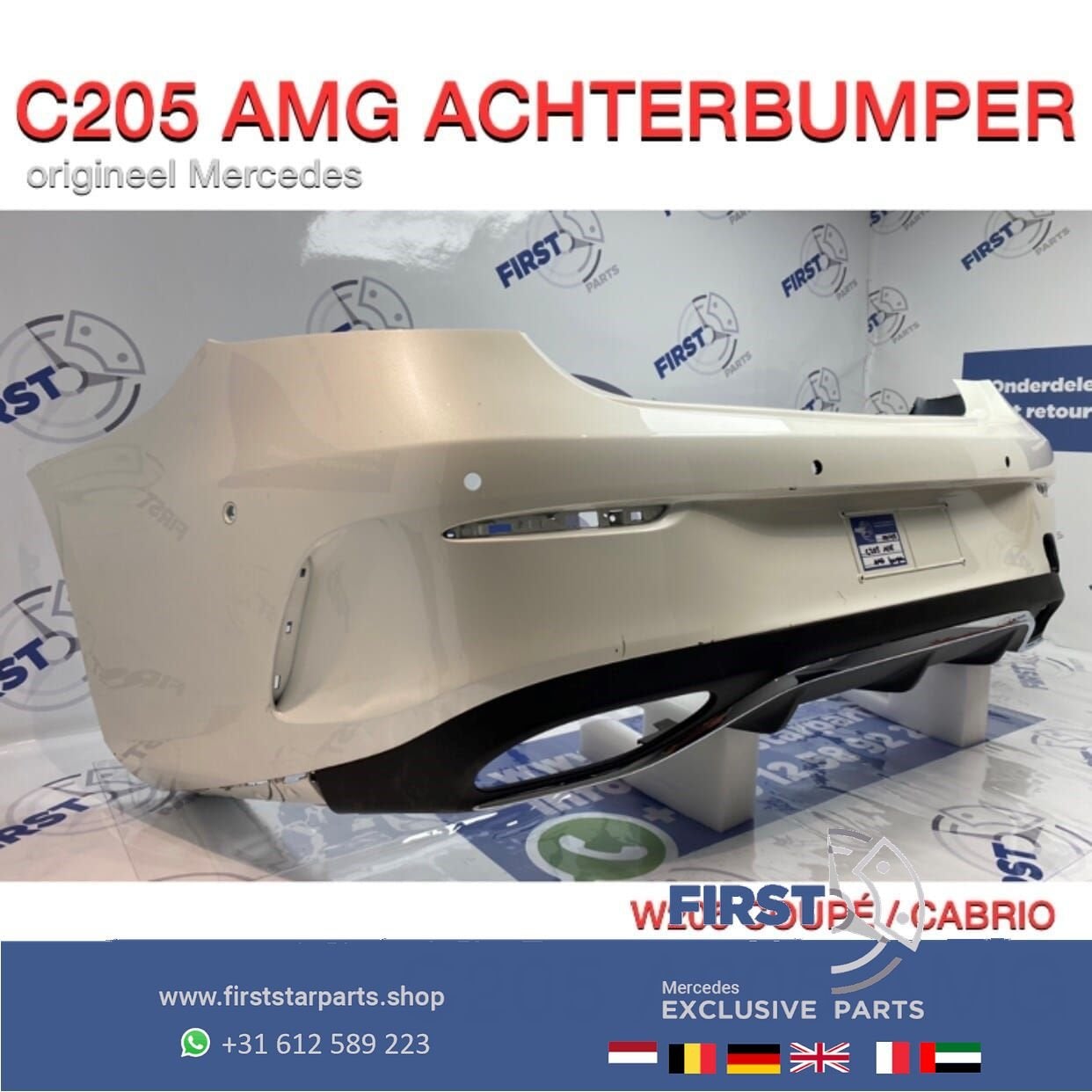 A205 C205 AMG ACHTERBUMPER COMPLEET Mercedes C Klasse CABRIO, Arrière, Utilisé, -, -