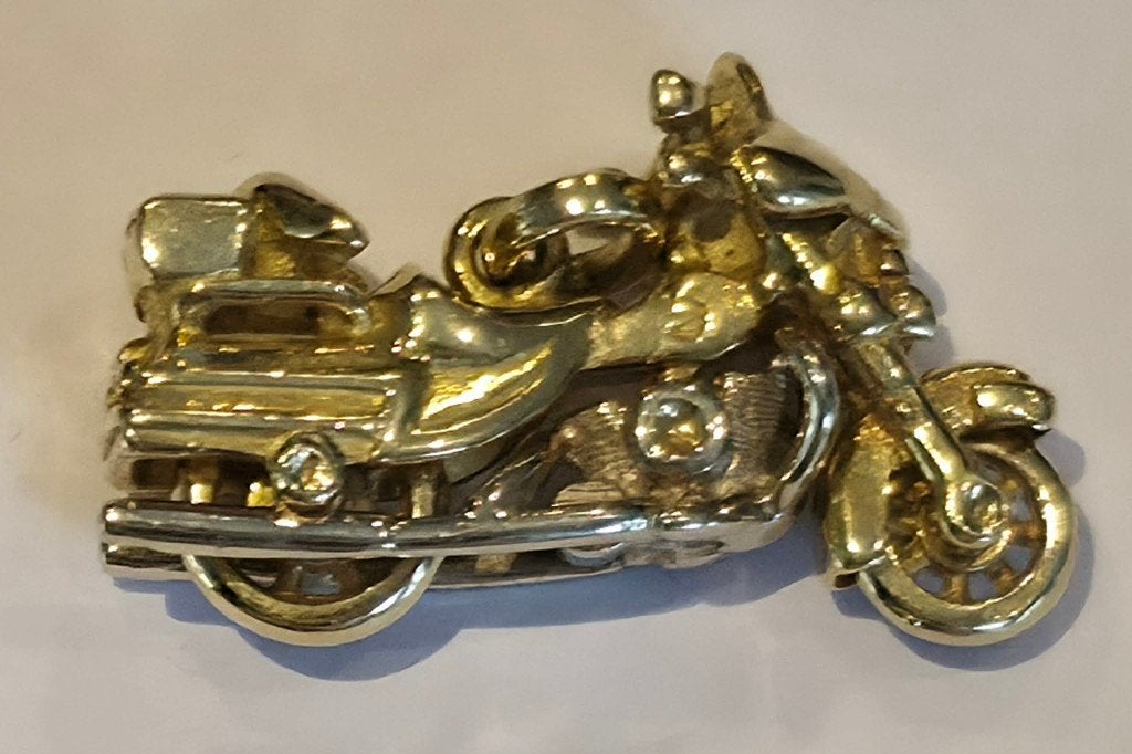 Harley-Davidson 18k gouden hanger, Ophalen, Overige voorstellingen, Zo goed als nieuw, Goud