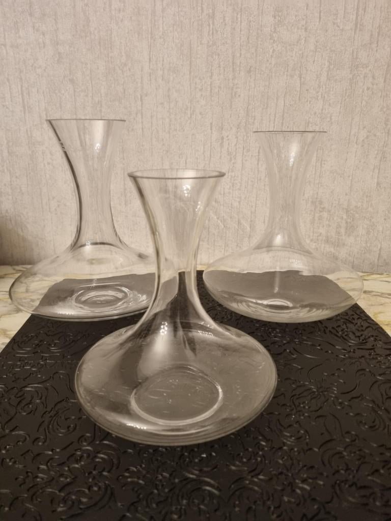 3 decanteer-karaffen, Autres types, Enlèvement ou Envoi, Comme neuf, Verre