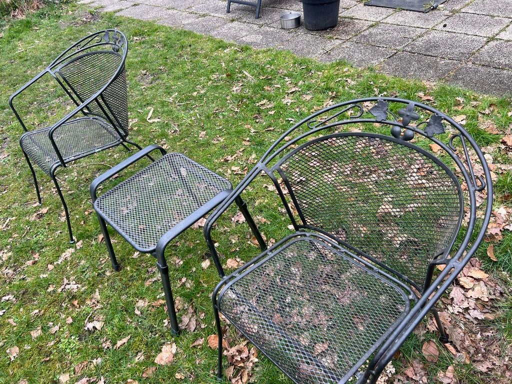 Royal Garden tuinstoelen + voetenbank (ook als tafel), Enlèvement, Comme neuf