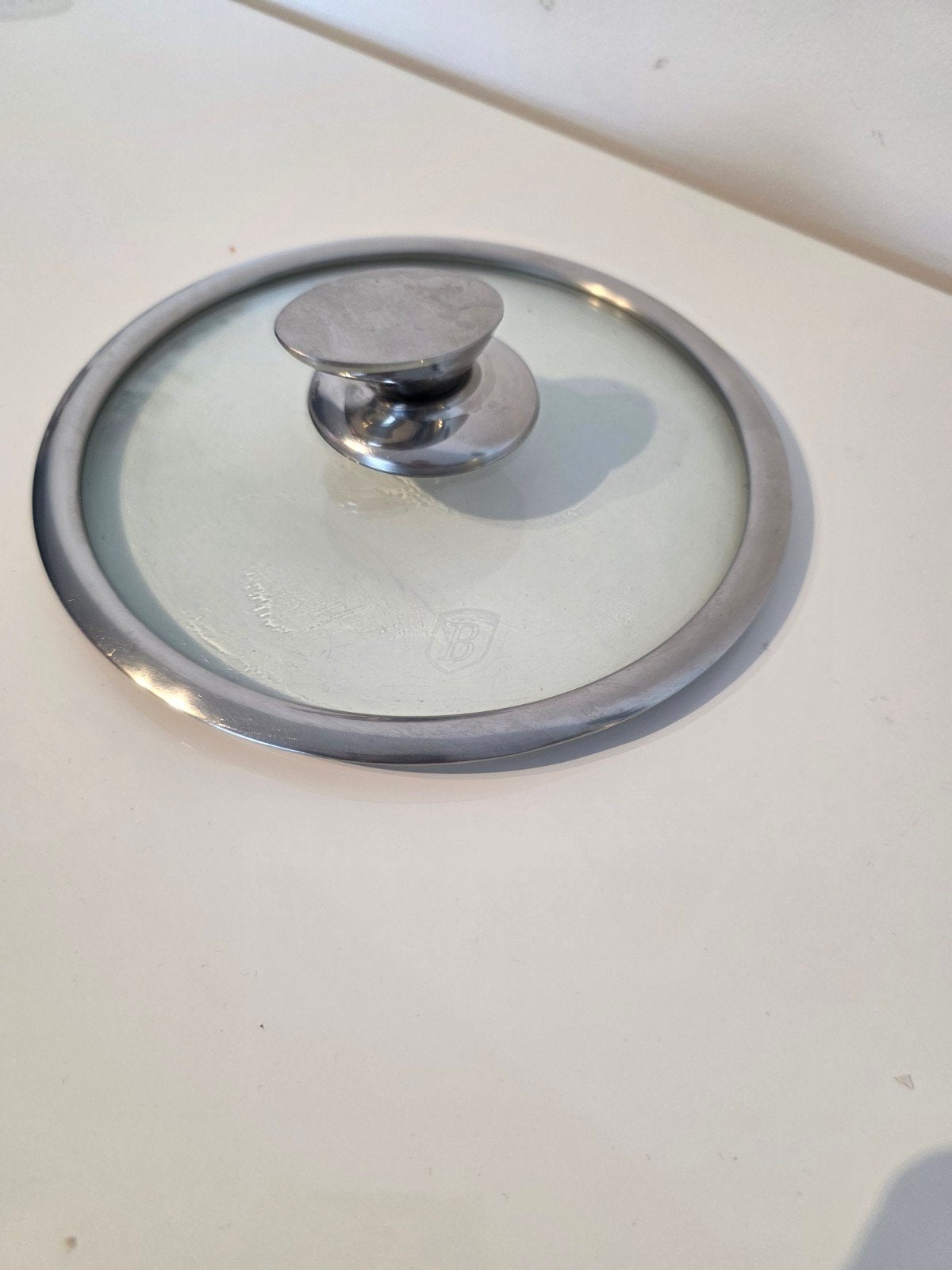 Couvercle Berlinger Haus en verre – Ø 20 cm – Bon état, Huis en Inrichting, Ophalen of Verzenden, Gebruikt, Glas, Keramische plaat