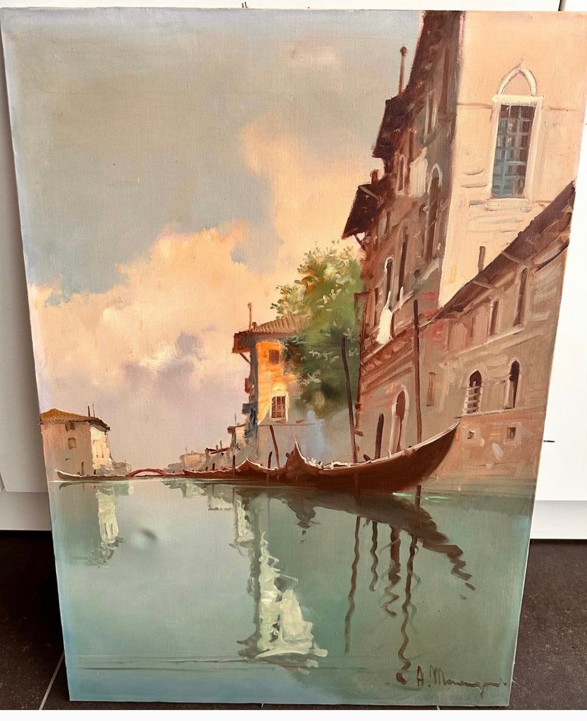 Olieverfschilderij van de Italiaanse schilder Marangoni, Ophalen