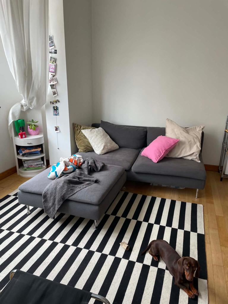 Canapé ikea SÖDERHAMN 2 places avec repose pieds, Enlèvement, Comme neuf, Deux personnes