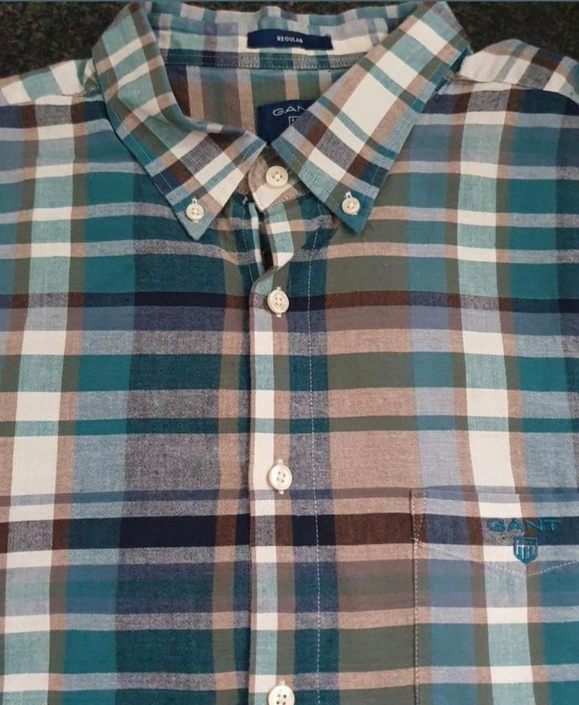Herenhemd GANT, Kleding | Heren, Verzenden, Nieuw, Groen, Gant