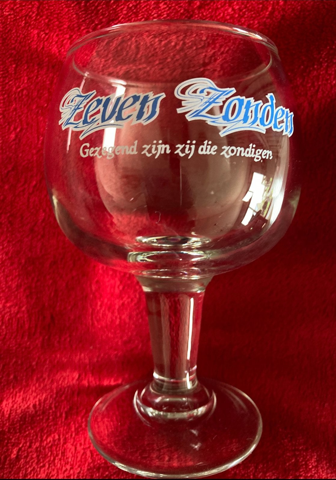Bierproefglas ‘zeven zonden’, Ophalen, Zo goed als nieuw, Glas of Glazen