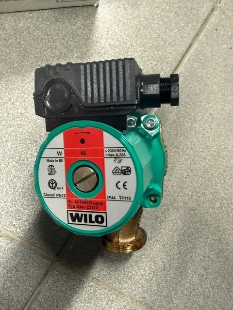 Wilo-star- Z25/2 pomp drinkwater in brons + pomp /3-wegkr.., Enlèvement, Comme neuf, Cuivre, Autres types
