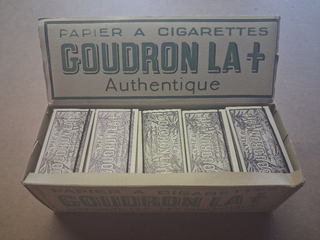 feuilles de cigarettes et papiers à rouler... COUDRON LA, Collections, Enlèvement ou Envoi, Comme neuf, Panneau publicitaire