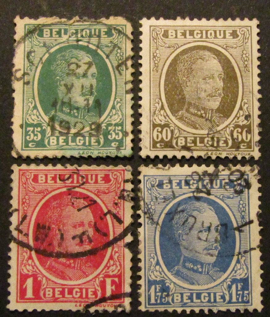 OBC 254 à 257 de 1927 estampillé Albert Ier, Enlèvement ou Envoi, Affranchi, Timbre-poste, Maison royale