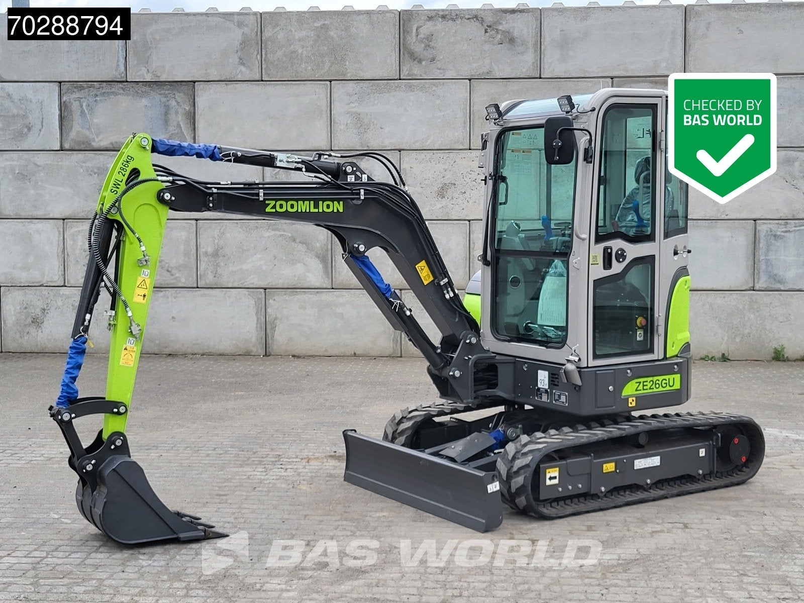 Zoomlion ZE26 GU FACTORY WARRANTY – CE CERTIFIED - KUBOTA, Excavatrice