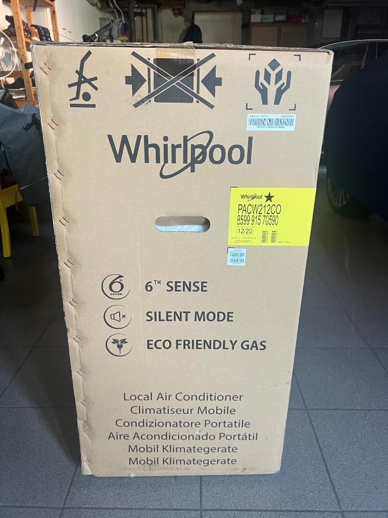 Mobiele airco Whirlpool, Neuf, Enlèvement, Télécommande, Refroidissement et Déshumidification