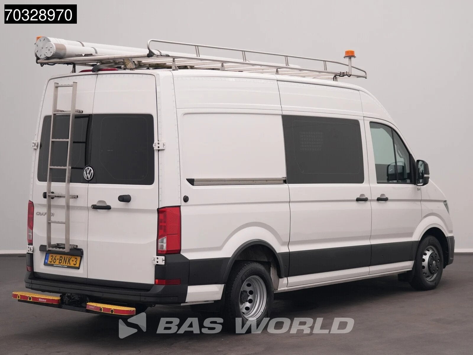 Volkswagen Crafter 177pk 50 Dubbellucht L3H3 Werkplaatsinric, Auto's, Stof, Gebruikt, Euro 6, 4 cilinders