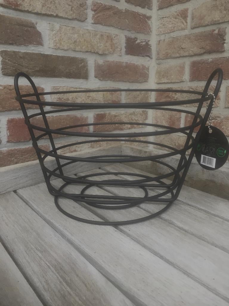 IJZEREN MANDJE INDUSTRIAL NIEUW, Overige materialen, Mand, Rond, Nieuw