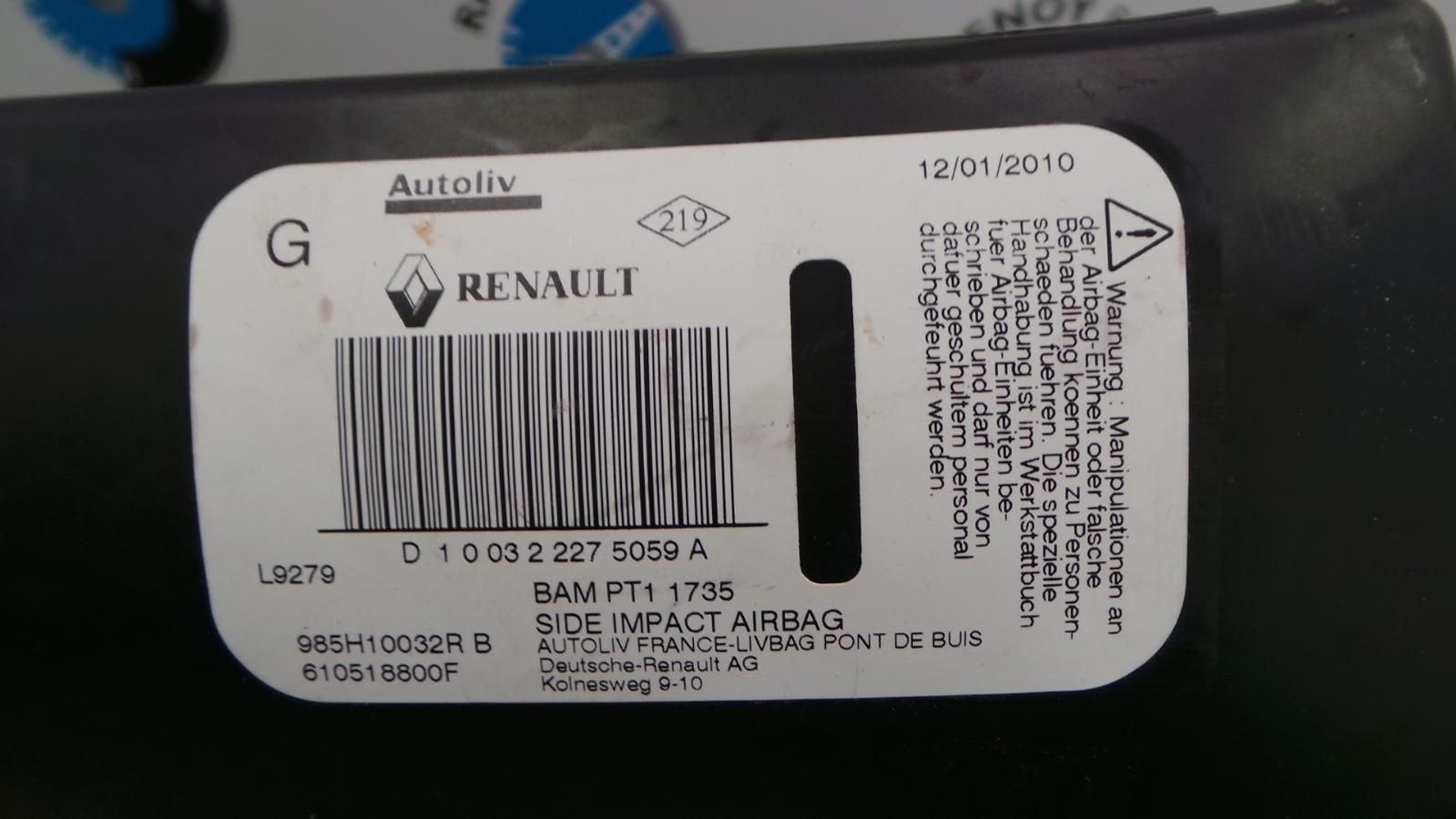 RENAULT MEGANE AIRBAG LINKS 2011, Ophalen of Verzenden, Gebruikt, ARN erkend