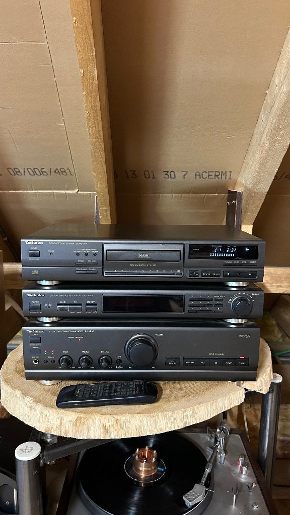 Technics stereo en B&W luidsprekers en Lenco draaitafel, Audio, Tv en Foto, Gebruikt, Cd-speler, Losse componenten, Ophalen