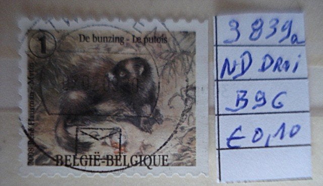 Belgique  n 3838a, Oblitéré, Sans enveloppe, Affranchi, Envoi