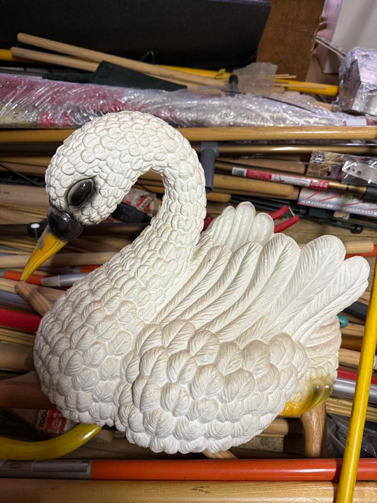 2 cygnes en PVC, Jardin & Terrasse, Enlèvement ou Envoi, Comme neuf